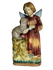 Vintage SANMYRO Made In Japan Angel With Lamb 6 Inches picture