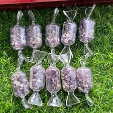 10pc TOP Amethyst Quartz hand Carved Crystal candy gem Reiki Healing picture