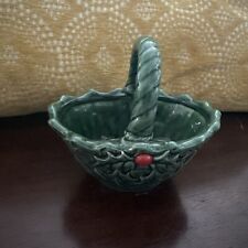 Vintage Lefton Holly Berry Bowl Candy Dish Basket Christmas Holiday picture