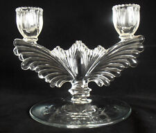 Tiffin Franciscan Art Deco Vintage Wing Double Candle Holder w/Etched Base picture