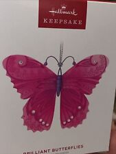 2023 Hallmark Keepsake Brilliant Butterflies #7 Series Ornament BRIGHT HOT PINK picture