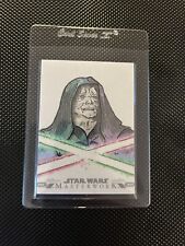 2022-2023 Topps Star Wars Masterwork Sketch card EMPEROR PALPATINE-Very Rare 1/1 picture