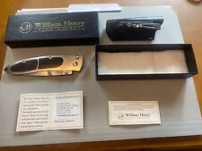 William Henry Fine Knives Mattlock Titanium Handle 154CM Stainless Steel Blade picture
