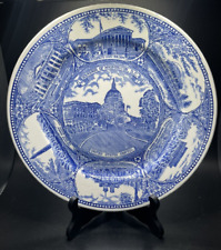 Vintage Plate Souvenir of Washington DC Blue and White 10