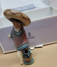 Vtg Lladro #2141 ~ Mexican Boy Pedro with Jug ~ Gres Porcelain Figurine IN BOX picture