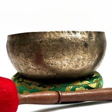 40 Year old Sound Antique Oxidized Singing Bowl Buddhist Tibetan Vintage Nepal picture