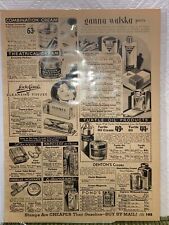 1933 B&W Print Ad Creams Cleansing Face Powder Lip Stick Incense Kurlash Sears picture