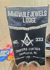 Customized Masonic Grand Lodge Immovable Jewels Banner size 34 x 53 inch picture