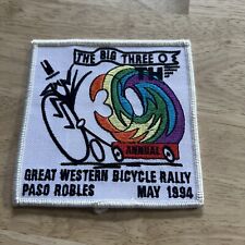 Vintage May 1994 great western bicycle rally Paso Robles “The Big Three O” Patch picture