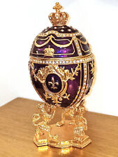 Imperial Faberge ei Fabergé egg Christmas Jewelry SET 24k GOLD Diamond 6ct HMADE picture
