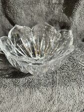 Vintage Crystal Lotus Flower Bowl Vase Dish  8” Beautiful picture