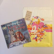 Lady & Tramp Record Sealed Souvenir Shop Disney Store Bag Receipt 1981 Florida picture