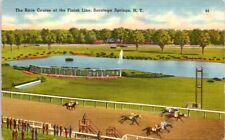HORSERACING, Race Course at the Finish Line, SARATOGA SPRINGS, New York Postcard picture