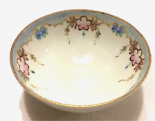 Antique Nippon Moriage Porcelain Footed Bowl Gold Rising Sun Mark 1890 - 1921  picture