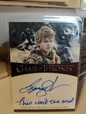 Game Of Thrones Iron Anniversary 2 Thomas Brodie-Sangster Inscription Autograph picture