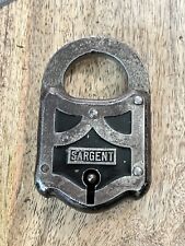 Vintage Antique Old Sargent Padlock No Key Lock picture