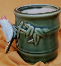 Lucky Bamboo Planter Pot Vase Cup with Bird on Side 3
