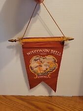 (VTG) 1930s Wisconsin Dells Stand Rock Vertical Pennant Banner Antique Rare picture