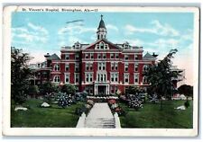 1927 St. Vincent's Hospital Building Front View Birmingham Alabama AL Postcard picture