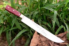 Custom Made Hand forge Bark river Edwin FOREST BOWIE Replica In Burgundy Micarta picture