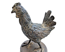 1850's Old Vintage Antique Brass Fine Hen / Cock Bird Very Rare Statue / Figure picture