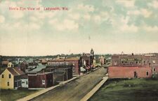 Bird's Eye View of Ladysmith, Wisconsin WI - 1910 Vintage Postcard picture