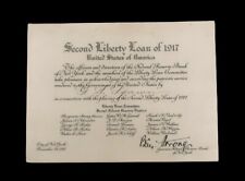 Antique WW I 2nd Liberty Loan Federal Reserve Bank NY Ephemera 1917 Homefront picture