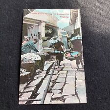 Postcard CHINA HONG KONG CHINESE NARROW STREETS IN OLD KOWLOON CITY Colorized picture