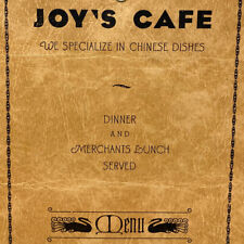 1930s Joy's Café Chinese Restaurant Menu Geary Larkin Street San Francisco picture