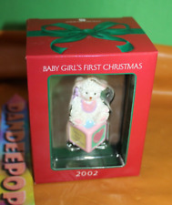American Greetings Baby Girl's First Christmas 2002 Ornament AXOR-003H picture