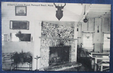1940s Pemaquid Beach Maine Gilbert's Lobster Pound Restaurant Interior Postcard picture