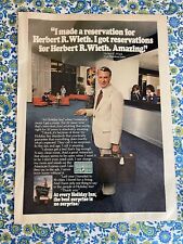 Vintage 1976 Holiday Inn Print Ad Business Man Briefcase Reservation picture