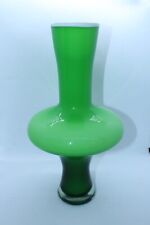 Vintage Itailan Lime Cased Green Vase Midcentury Modern 13.5