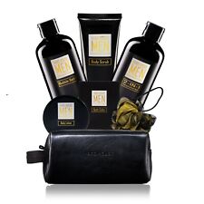 Birthday Gifts for Men - 7Pc YARD HOUSE Spa Bath Body Basket - Amber Sandalwood picture