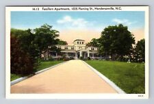 Hendersonville NC-North Carolina, Fassifern Apts, Advertising Vintage Postcard picture