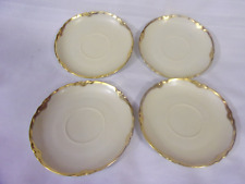 [LOT OF 4] Hutschenreuther Selb LHS Bavaria Germany GOLD TRIM SAUCERS ONLY picture