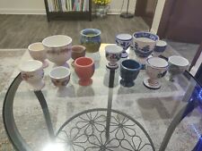 Vintage Set Of 23 Ceramic Cups colorful picture