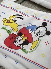 Vintage Crib Bumper Disney 1984 Baby Mickey Minnie Mouse Pluto  8” x 158” picture