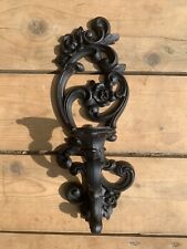 Vintage Homco MCM Wall Sconce Candle Holder Black Filigree Wall Decor picture