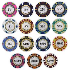 300 Monte Carlo Club Poker Chips - 14 gram - Pick Your Denominations picture