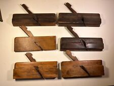 6 Vintage Antique Wooden Moulding Plane Carpentry Woodworking Hand Tools 1880s picture