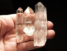 Lot of THREE Translucent 100% Natural SMOKY Quartz Crystals From Brazil 123gr picture