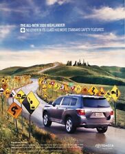 2008 Toyota Highlander Original Advertisement Print Art Car Ad K79 picture