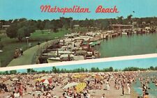 Postcard MI Metropolitan Beach Michigan Marina & Beach 1967 Vintage PC f7442 picture