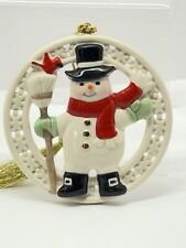 LENOX New Christmas 3.5 inches Pierced Figure ORNAMENT No box SNOW MAN picture