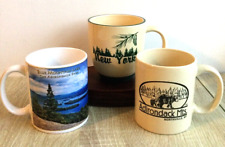 Adirondacks New York Adirondack Mountains Coffee Mugs Lot of 3 EUC Ceramic picture