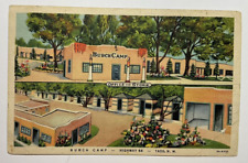 Burch Camp Taos NM New Mexico Linen Hwy 64 Vintage Postcard POSTED 1941 picture