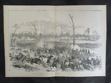 1885 Civil War Print - Battle of Shiloh, Tennessee, 1862, Wallace's Right Wing picture