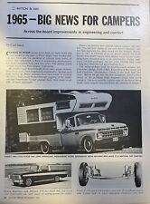 Road Test 1965 Campers Camper Tops illustrated picture
