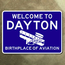 Ohio Dayton Birthplace of Aviation city limits highway marker road sign 28x20 picture
